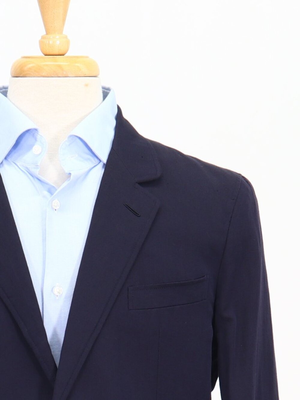 Caruso 44R Navy Blazer Sport Coat Jacket 2-Button Herringbone Y925 - Picture 5 of 11